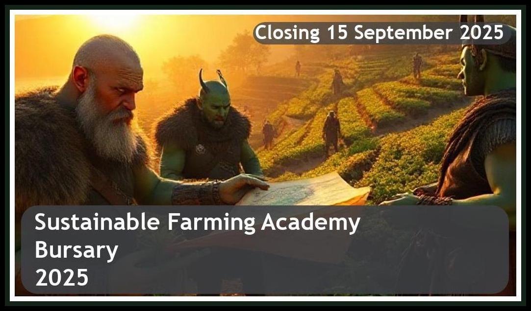 Sustainable Farming Academy Bursary 2025 – Closing Date: 15 September 2025 Apply Now
