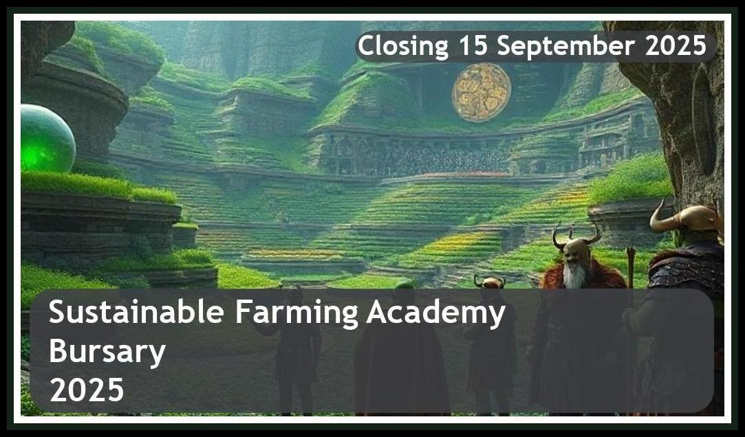 Sustainable Farming Academy Bursary 2025 – Closing Date: 15 September 2025 – Get Funded!