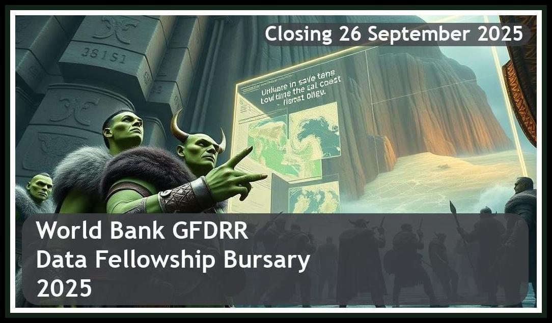 World Bank/GFDRR Disaster & Climate Risk Data Fellowship Bursary 2026 – Closing Date: 26 September 2025 Apply Now