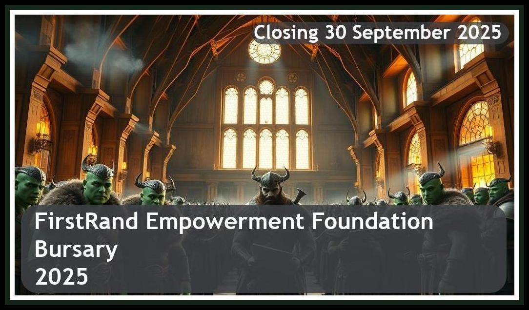 FirstRand Empowerment Foundation Bursary 2026 – Closing Date: 30 September 2025 – Apply Now!