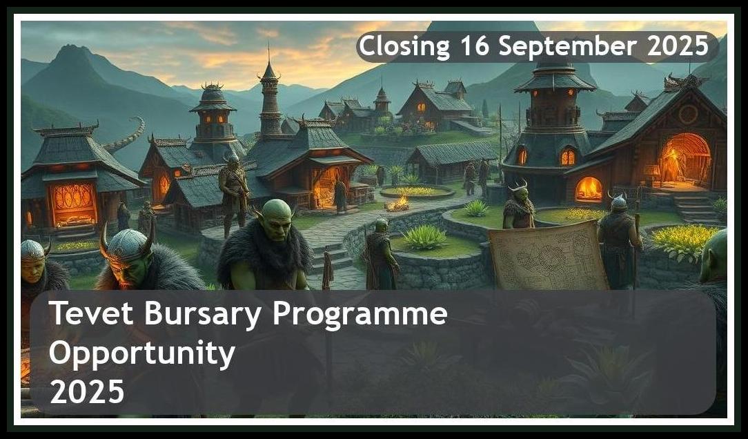 TEVET Bursary 2025 – Closing Date: 16 September 2025 Apply Now!