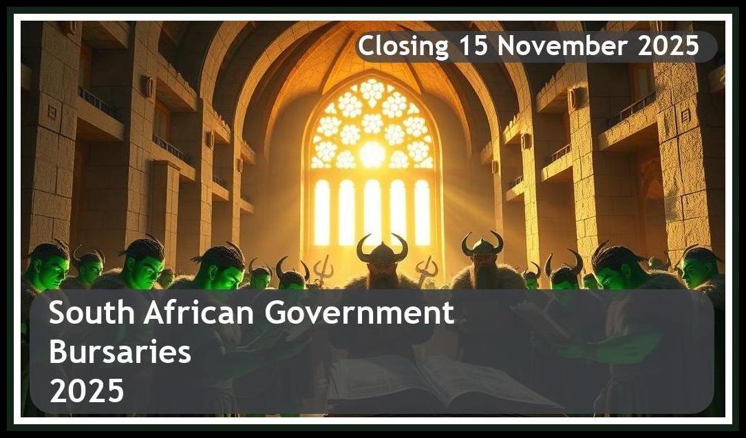 **South African Government Bursaries 2025 – Closing Date: 15 November 2025 Apply Now**