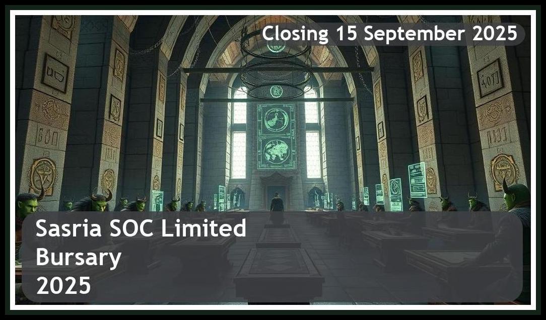 Sasria SOC Limited Bursary 2025 – Closing Date: 15 September 2025 Apply Now!
