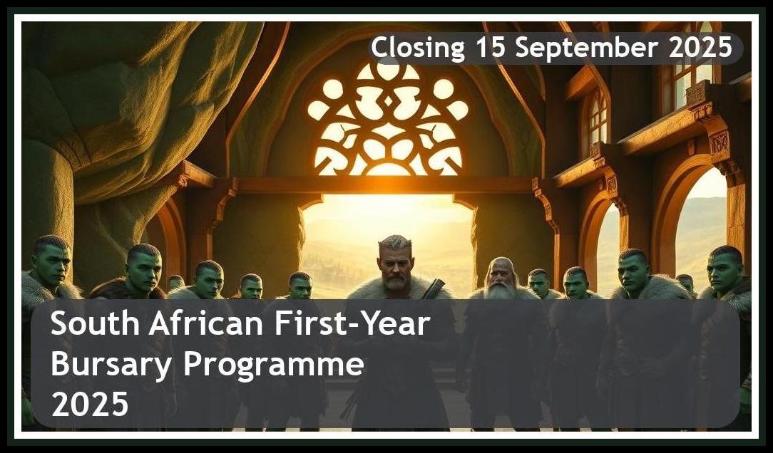 **South African First-Year Bursary Programme 2025 – Closing Date: 15 September 2025 Apply Now**
