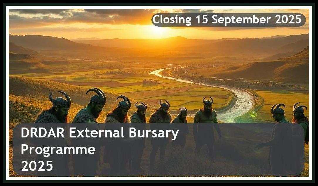DRDAR External Bursary 2025 – Closing Date: 15 September 2025 Apply Now!
