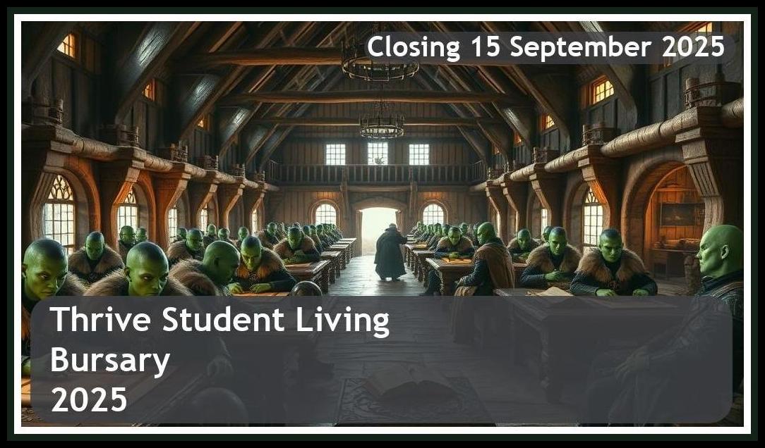 Thrive Student Living Bursary 2025 – Closing Date: 15 September 2025 Apply Now!