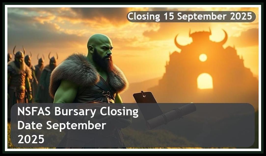 NSFAS Bursary 2025 – Closing Date: 16 September 2025 Apply Now