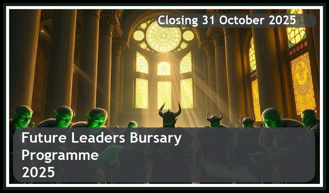 **Future Leaders Bursary Programme 2026 – Closing Date: 31 October 2025 – Get Funded!**