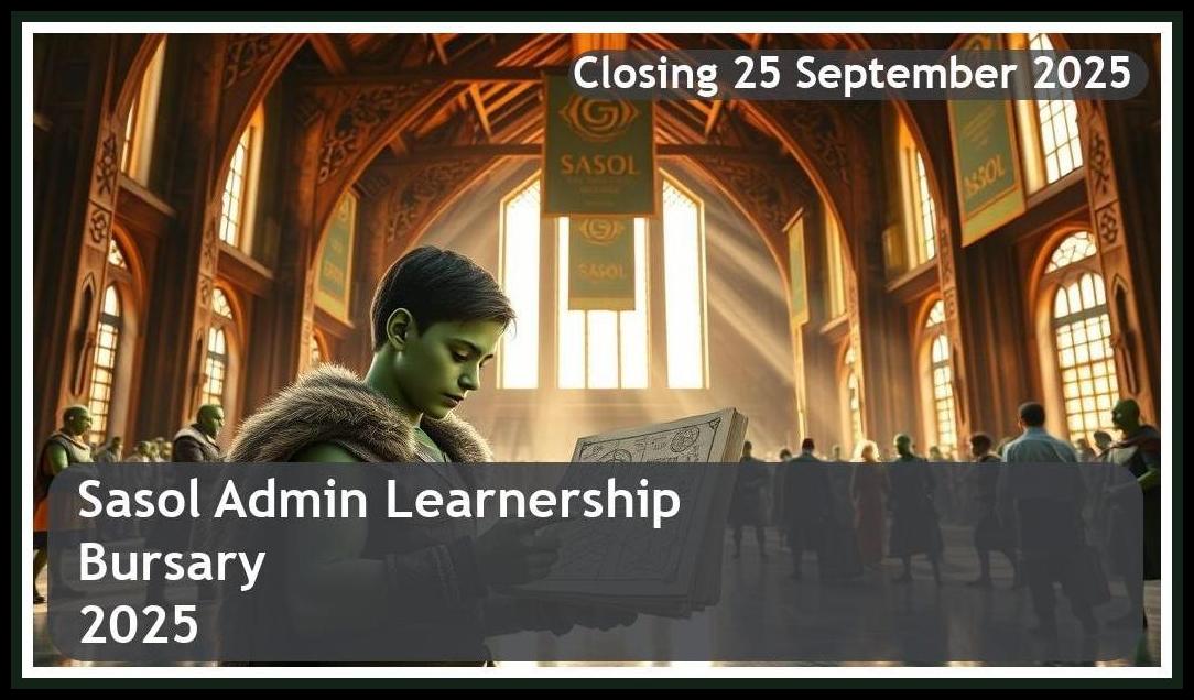 **Sasol Admin Learnership Bursary 2025 – Closing Date: 25 September 2025 – Apply Now!**