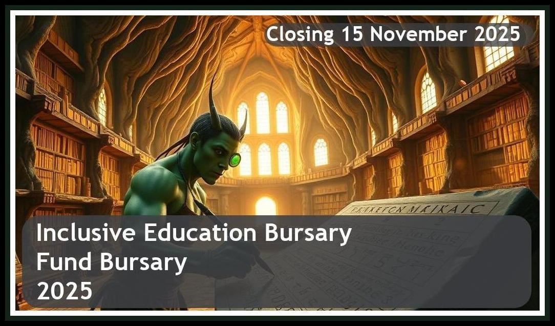 Inclusive Education Bursary Fund Bursary 2025 – Closing Date: 15 November 2025 Apply Now