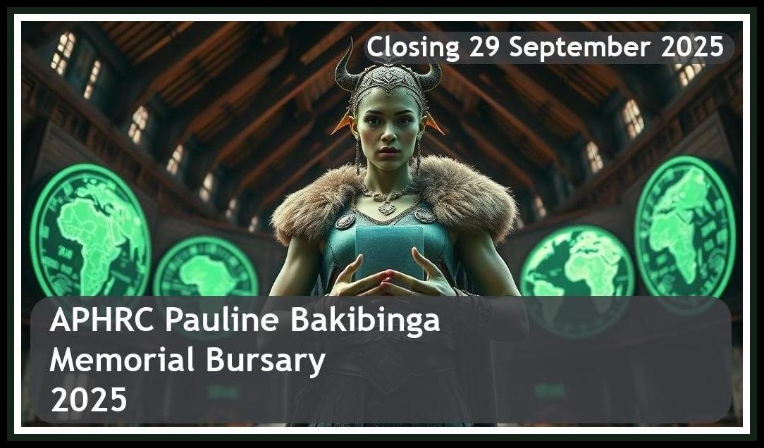 APHRC Pauline Bakibinga Memorial Bursary 2025 – Closing Date: 29 September 2025, Apply Now!