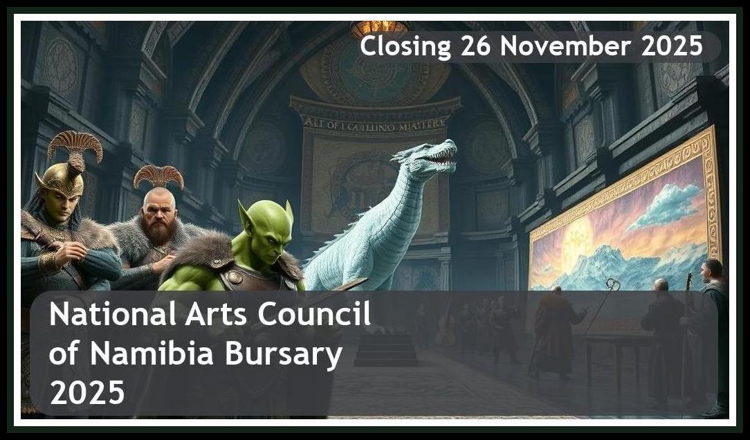 National Arts Council of Namibia Bursary 2025 – Closing Date: 26 November 2025 – Apply Now!