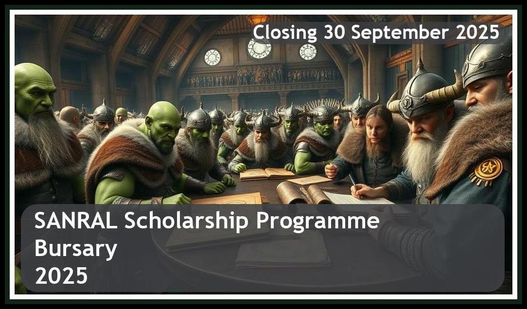 SANRAL Scholarship Programme 2026 Bursary – Closing Date: 30 September 2025. Get Funded!
