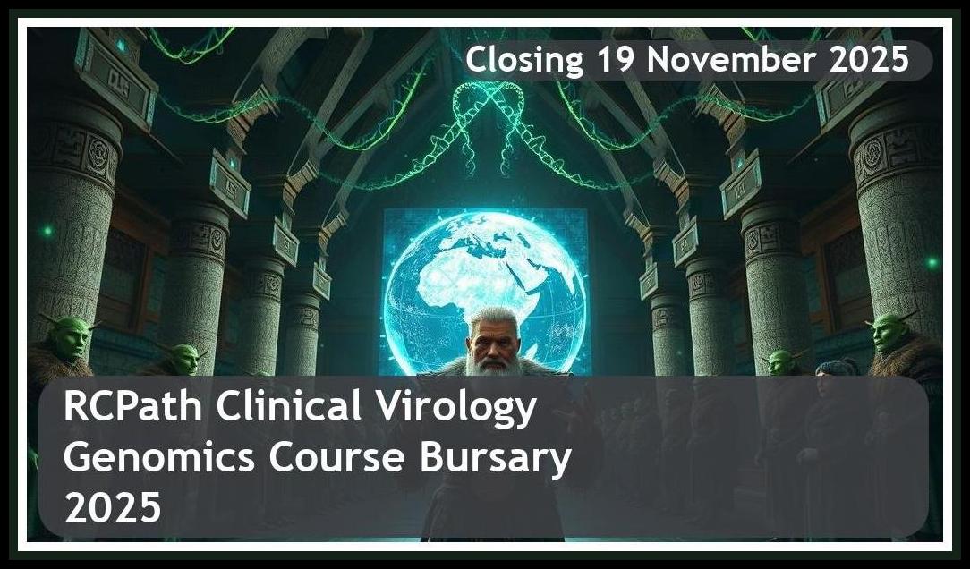 RCPath Clinical Virology Genomics Course Bursary 2025 – Closing Date: 19 November 2025 Apply Now