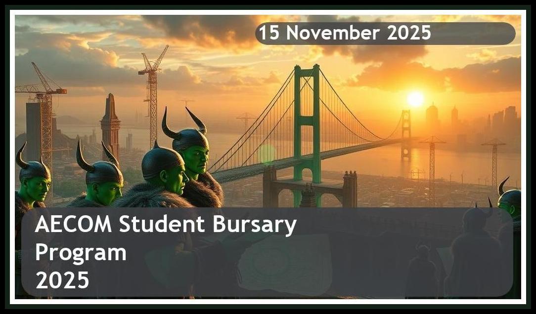 **AECOM Bursary 2025 – Closing Date: 15 November 2025 Apply Now!**