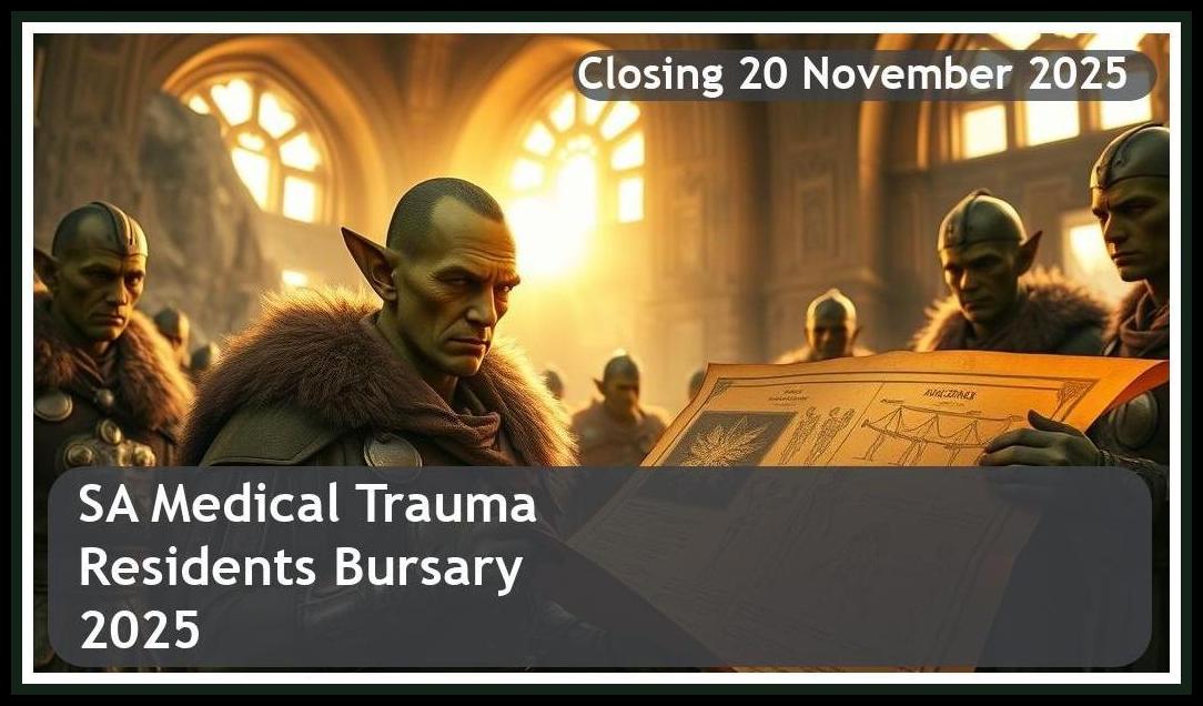 SA Medical Trauma Residents Bursary 2026 – Closing Date: 20 November 2025 Get Funded