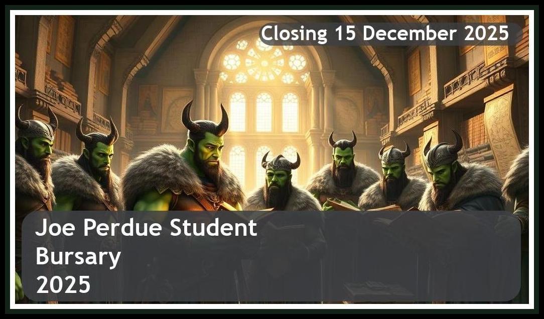 Joe Perdue Bursary 2026 – Closing Date: 15 December 2025, Apply Now!