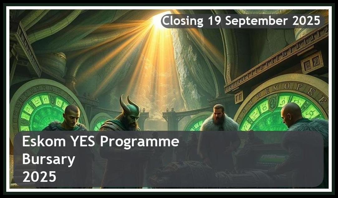 Eskom YES Programme Bursary 2025 – Closing Date: 19 September 2025 – Apply Now!