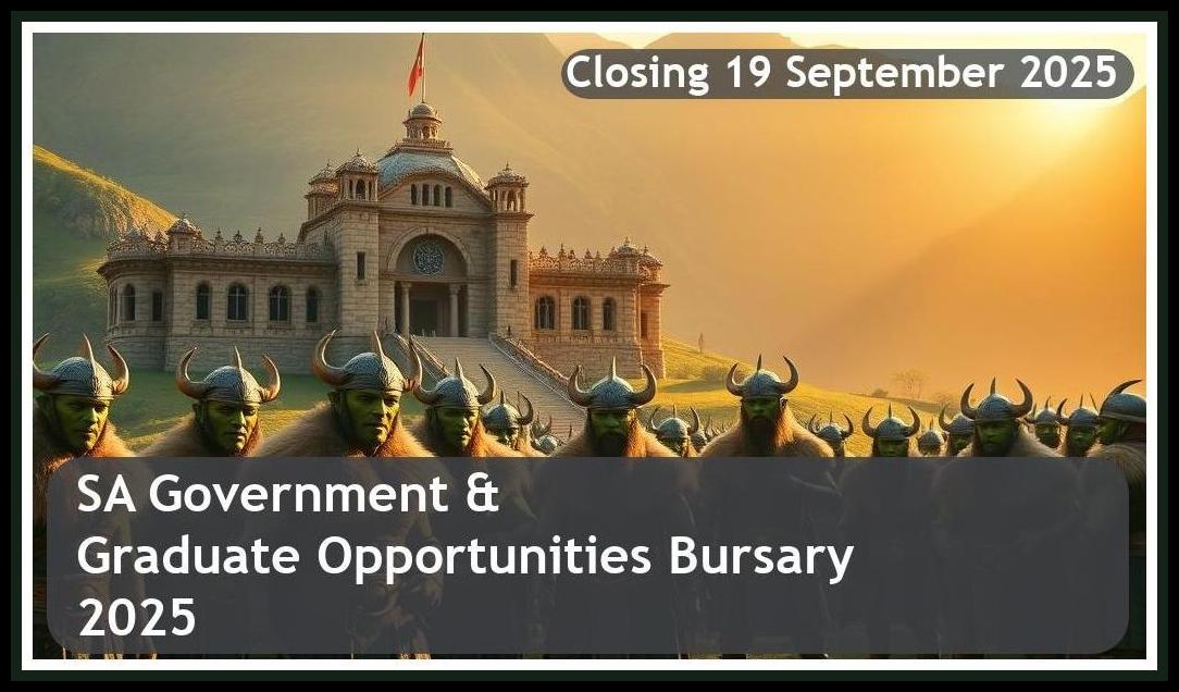 SA Government & Municipality Graduate Opportunities Bursary 2025 – Closing Date: 19 September 2025 – Apply Now!