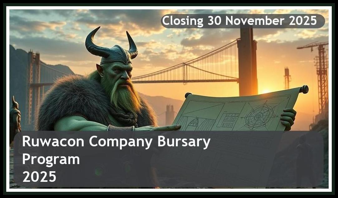 Ruwacon Bursary 2025 – Closing Date: 30 November 2025 – Apply Now!