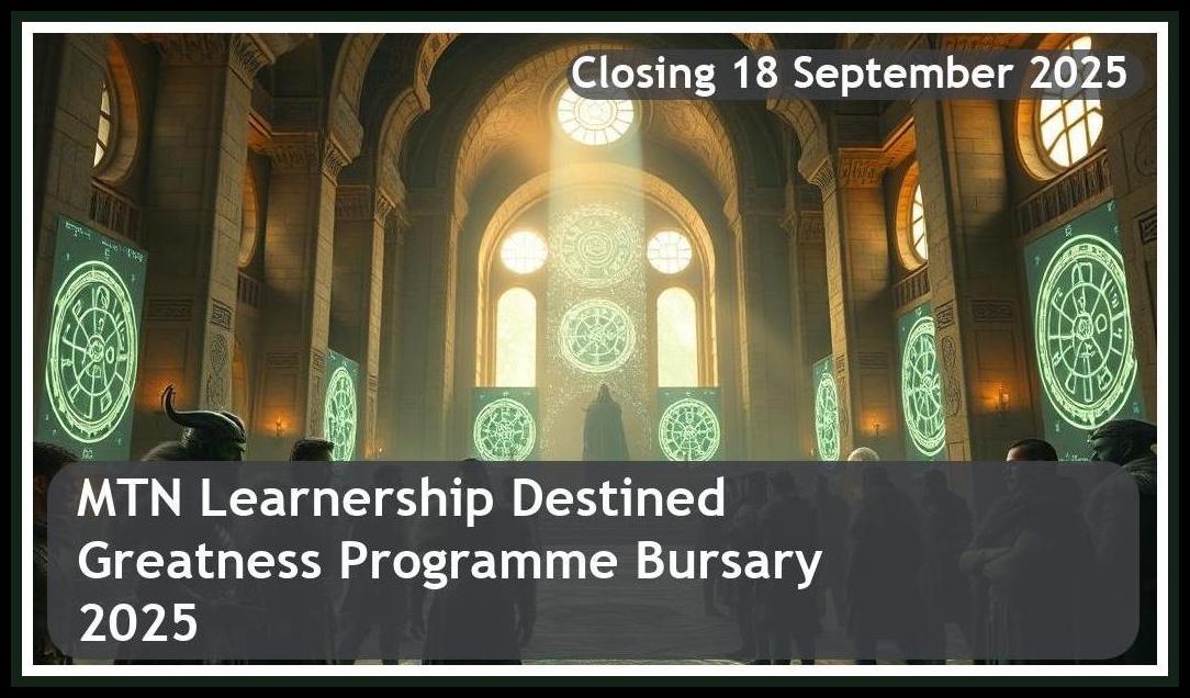 MTN Learnership – Destined for Greatness Programme Bursary 2025 – Closing Date: 18 September 2025 – Apply Now!