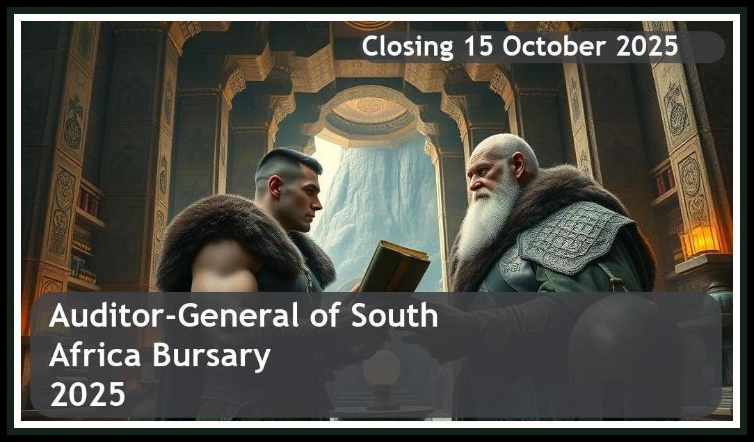 Auditor-General of South Africa Bursary 2025 – Closing Date: 15 October 2025 Apply Now