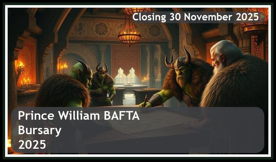 Prince William BAFTA Bursary 2025 – Closing Date: 30 November 2025 Get Funded
