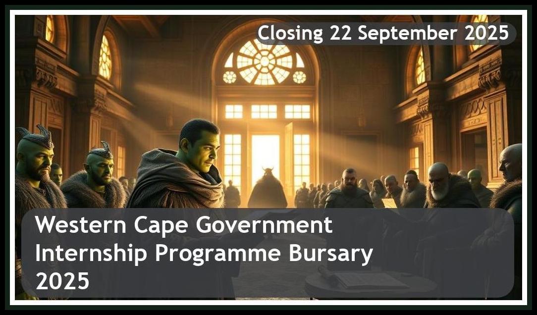 Western Cape Government Graduate Internship Programme Bursary 2025 – Closing Date: 22 September 2025 – Apply Now!