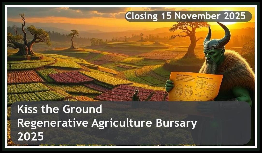 Kiss the Ground Regenerative Agriculture Bursary 2025 – Closing Date: 15 November 2025 Apply Now!