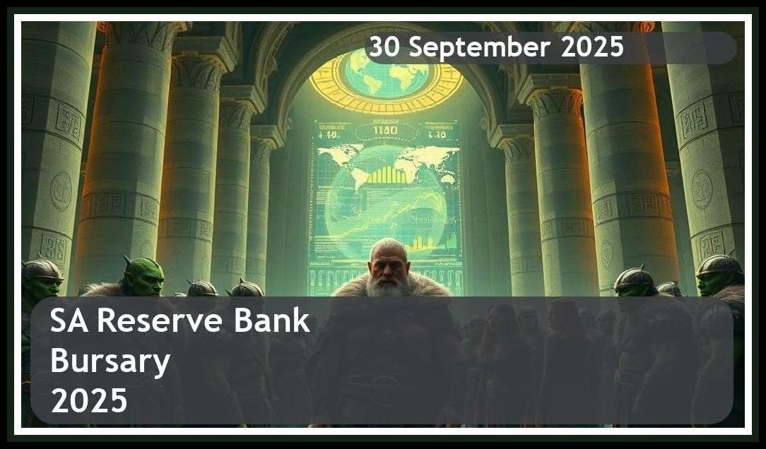 **SA Reserve Bank Bursary 2025 – Closing Date: 30 September 2025 Apply Now!**
