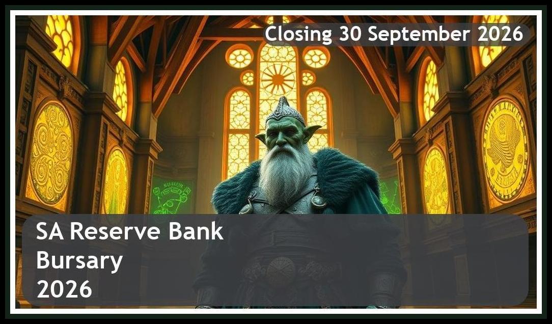 SA Reserve Bank Bursary 2026 – Closing Date: 30 September 2026 Apply Now
