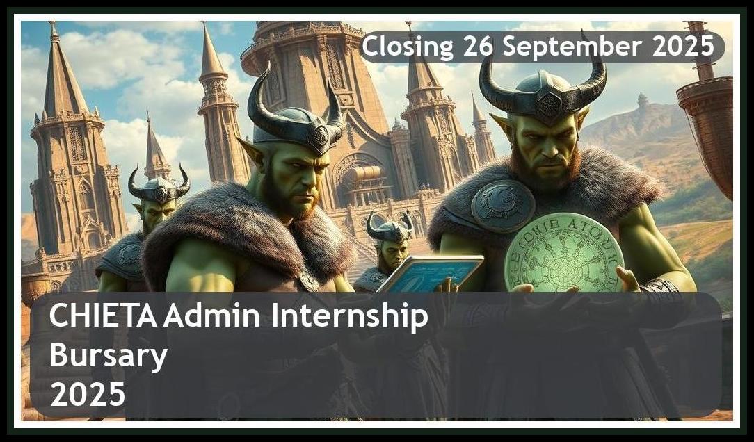 CHIETA Admin Internship Bursary 2025 – Closing Date: 26 September 2025 – Apply Now!