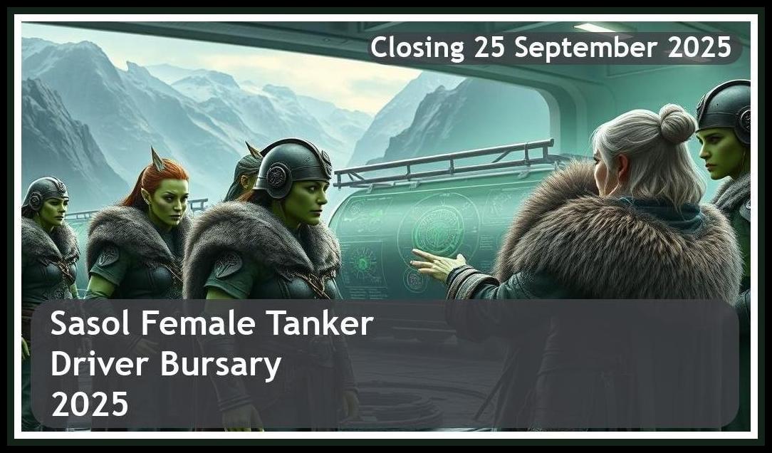 **Sasol Female Tanker Driver Bursary 2025 – Closing Date: 25 September 2025 – Apply Now!**