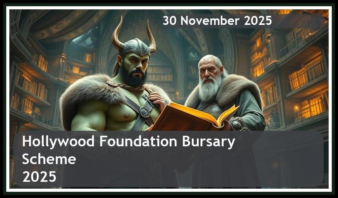 Hollywood Foundation Bursary 2025 – Closing Date: 30 November 2025 Apply Now