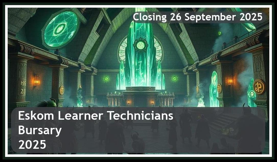 Eskom Learner Technicians Bursary 2025 – Closing Date: 26 September 2025 Apply Now!