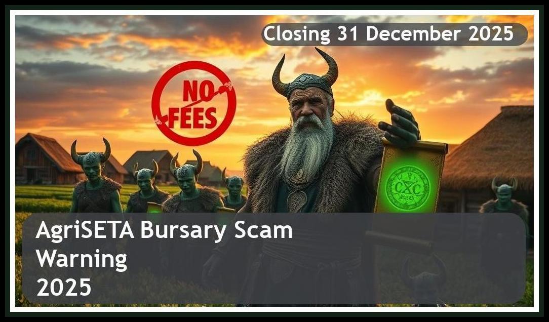 AgriSETA Bursary Scam Warning 2025 – Closing Date: 31 December 2025 – Stay Safe!