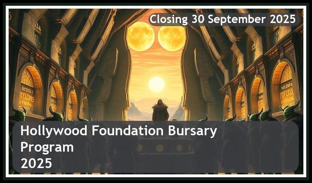 Hollywood Foundation Bursary 2025 – Closing Date: 30 September 2025 – Apply Now!