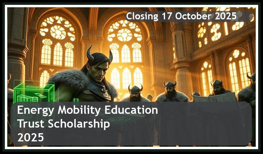 Energy Mobility Education Trust Scholarship 2026 – Closing Date: 17 October 2025, Apply Now!