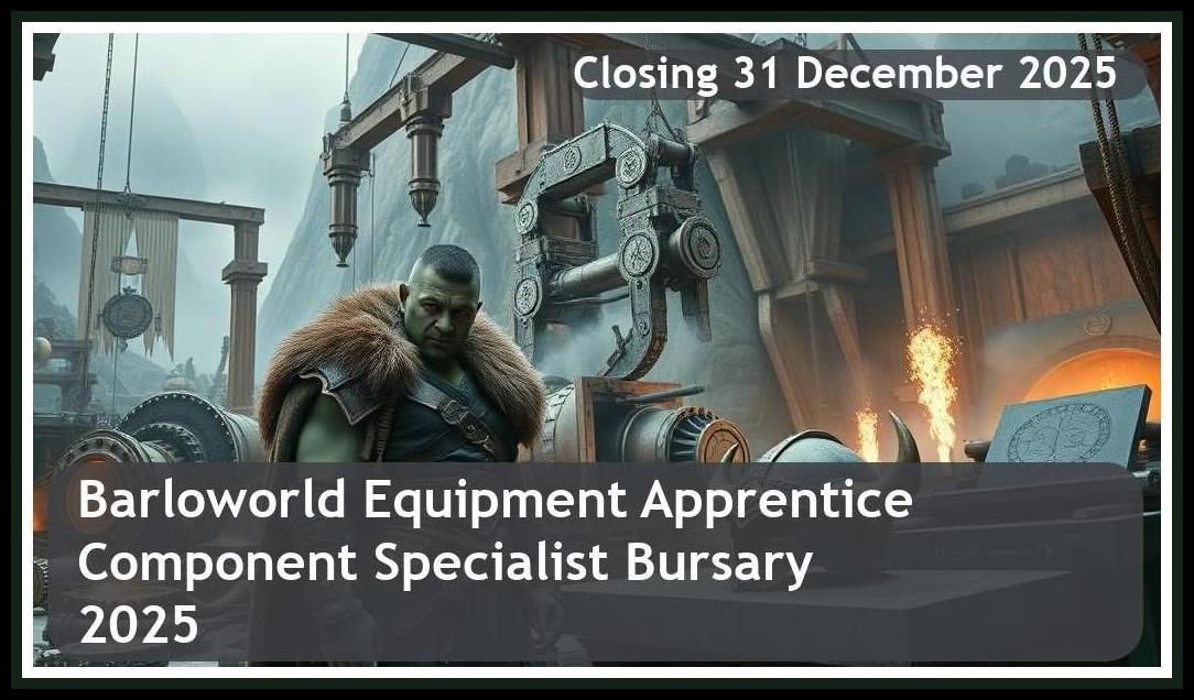 Barloworld Equipment Apprentice (Component Specialist) Bursary 2025 – Closing Date: 31 December 2025 – Apply Now!