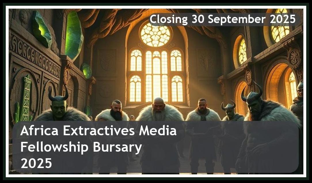 Africa Extractives Media Fellowship Bursary 2025 – Closing Date: 30 September 2025, Apply Now