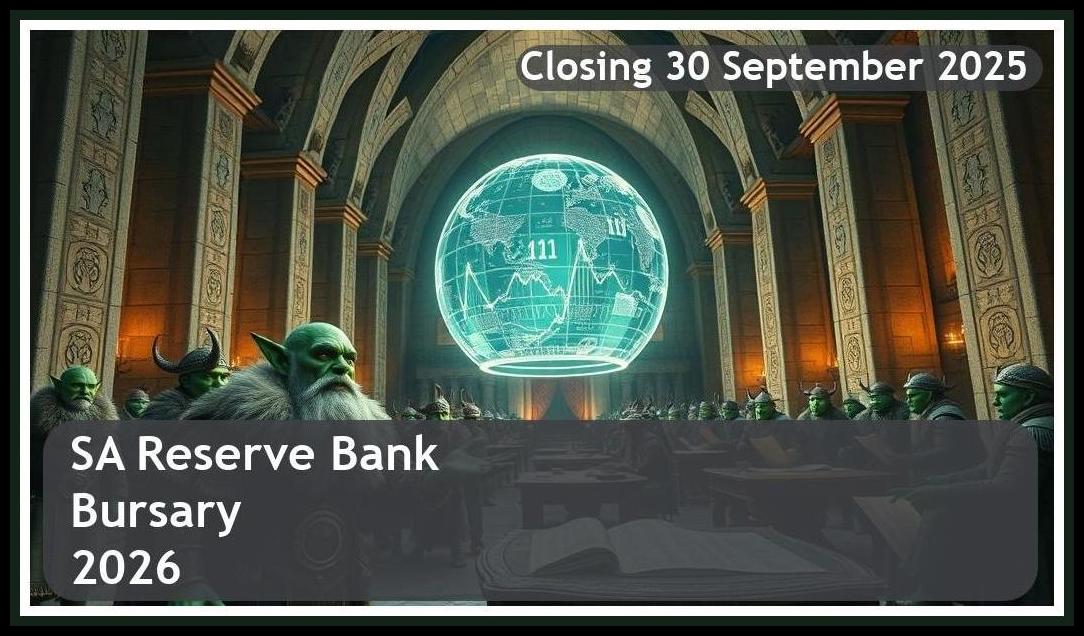 SA Reserve Bank Bursary 2026 – Closing Date: 30 September 2025 – Apply Now!