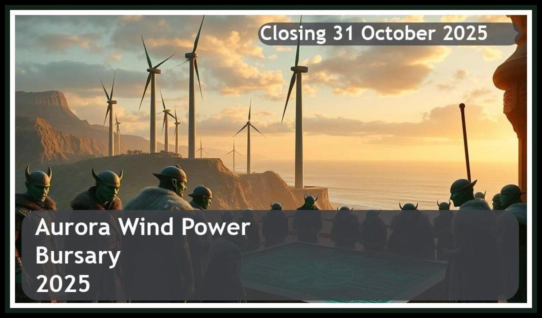 Aurora Wind Power Bursary 2025 – Closing Date: 31 October 2025 Apply Now!