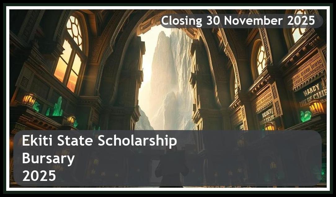 **Ekiti State Scholarship / Bursary 2025 – Closing Date: 30 November 2025 Apply Now**