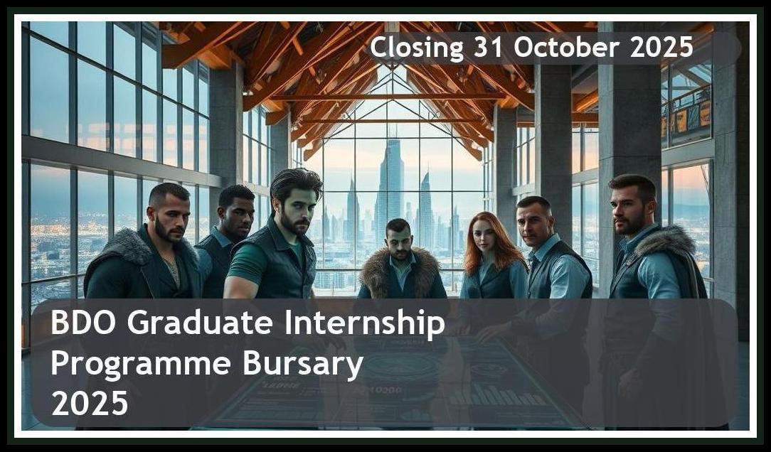 BDO Graduate Internship Programme 2025 Bursary – Closing Date: 31 October 2025 Apply Now!