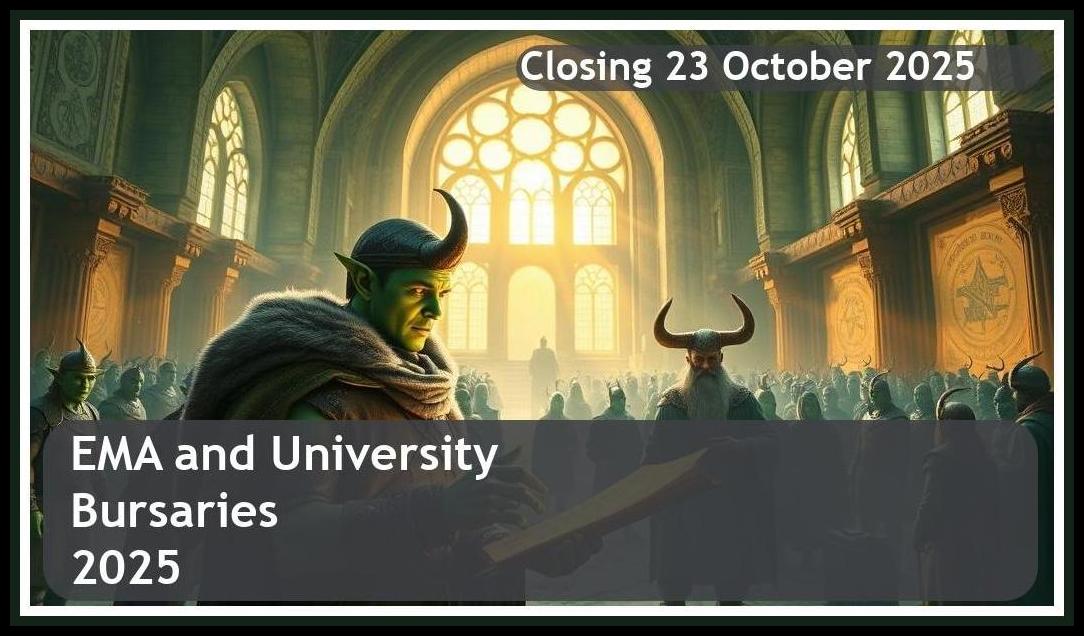 EMA and University Bursaries 2025 – Closing Date: 23 October 2025 – Get Funded!