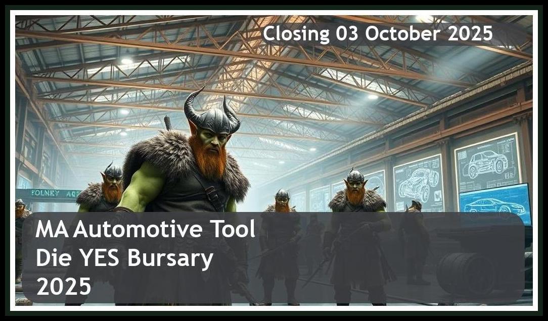 MA Automotive Tool and Die YES Bursary 2025 – Closing Date: 03 October 2025, Apply!