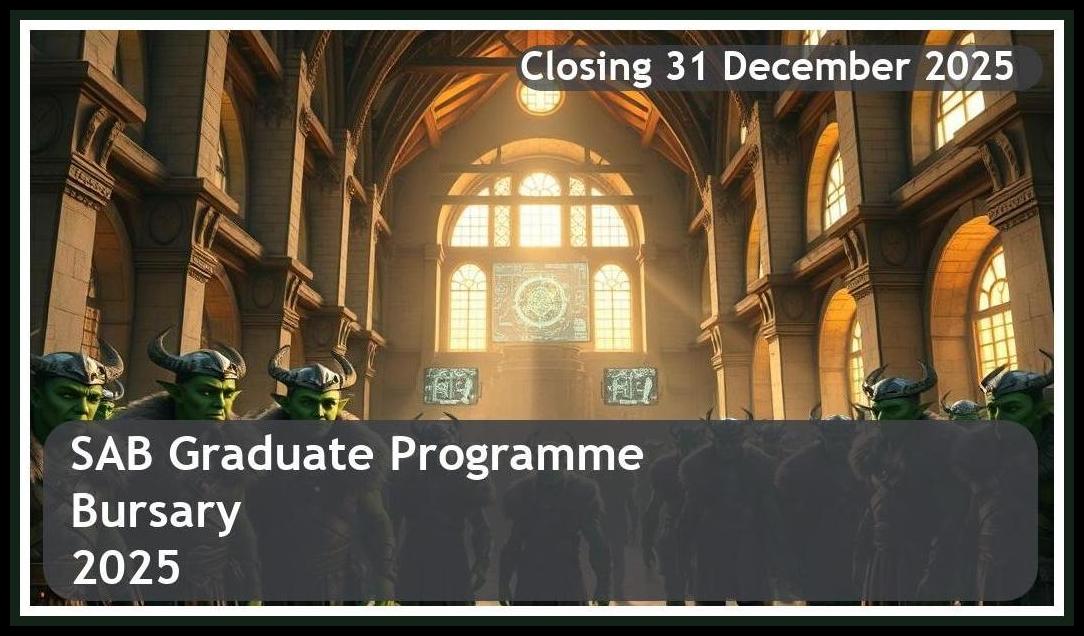 SAB Graduate Programme Bursary 2025 – Closing Date: 31 December 2025 Apply Now!