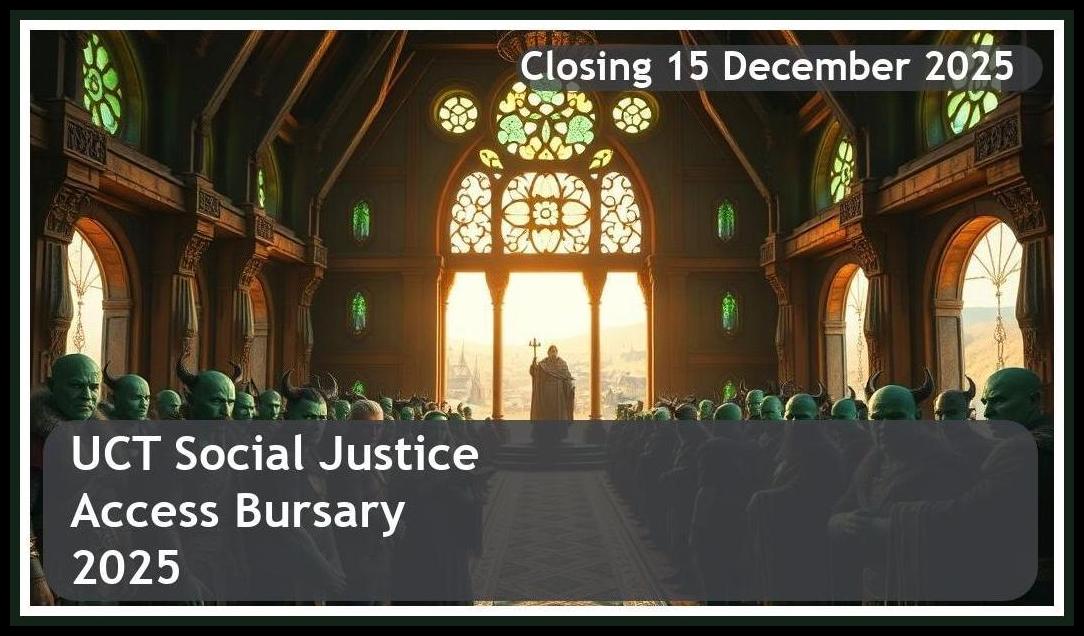 UCT Social Justice Access Bursary 2025 – Closing Date: 15 December 2025 Get Funded!
