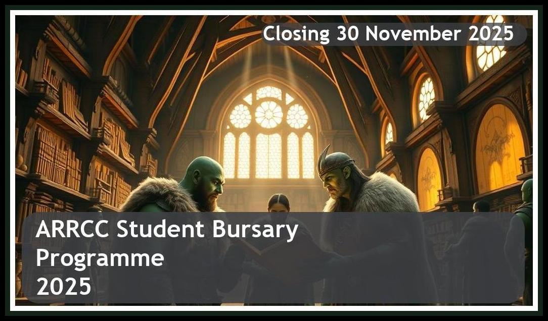 ARRCC Bursary 2026 – Closing Date: 30 November 2025 – Apply Now!
