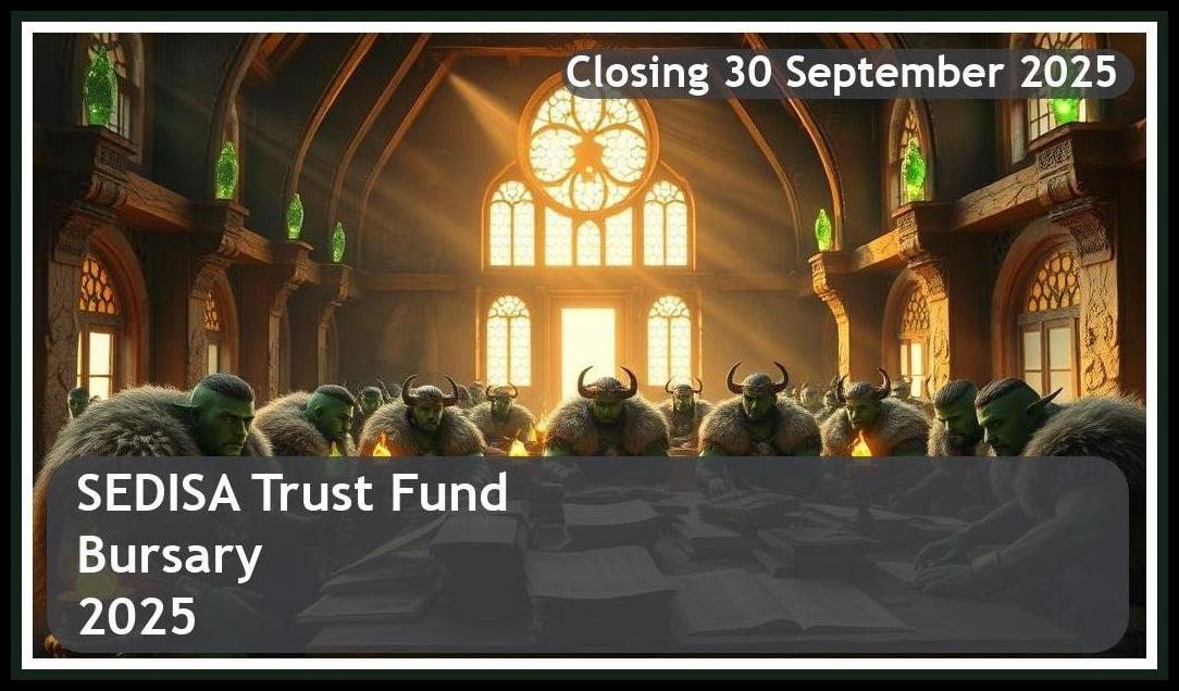 SEDISA Trust Bursary 2026 – Closing Date: 30 September 2025 Apply Now!